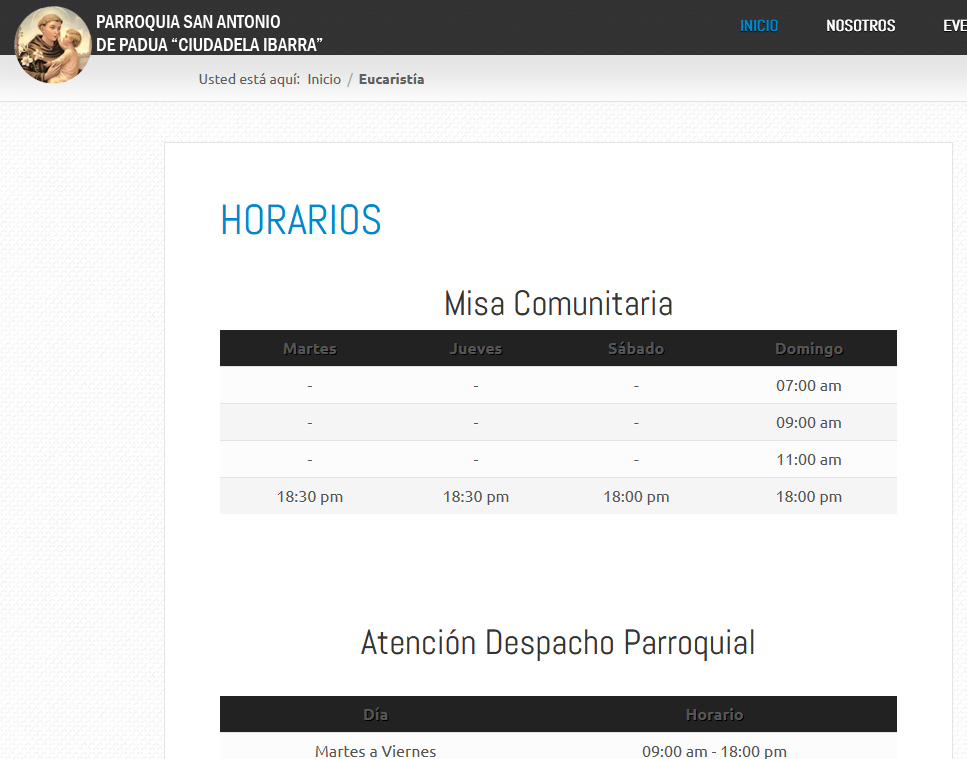 Iglesia San Antonio de Padua Ciudadela Ibarra