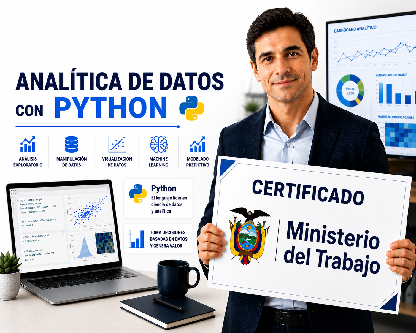 Certifícate en Analítica de datos con Python